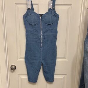 Haute Monde Blue Denim Jumpsuit